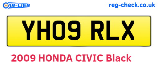 YH09RLX are the vehicle registration plates.