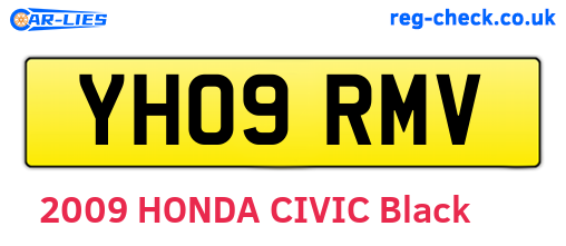 YH09RMV are the vehicle registration plates.