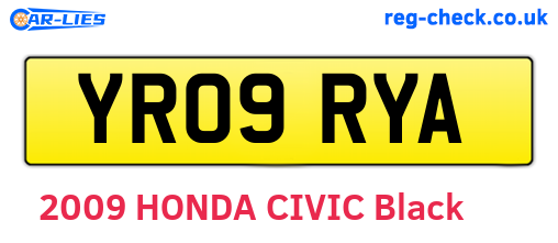 YR09RYA are the vehicle registration plates.
