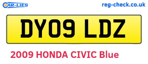 DY09LDZ are the vehicle registration plates.