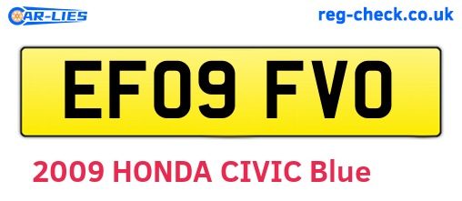 EF09FVO are the vehicle registration plates.