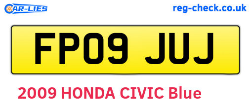 FP09JUJ are the vehicle registration plates.