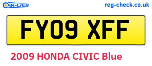FY09XFF are the vehicle registration plates.