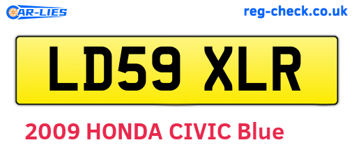 LD59XLR are the vehicle registration plates.