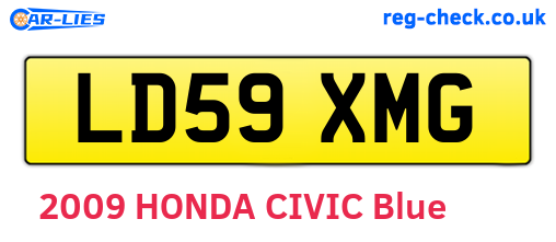 LD59XMG are the vehicle registration plates.