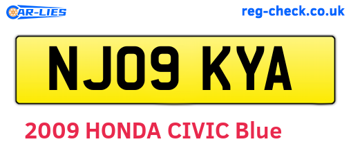 NJ09KYA are the vehicle registration plates.