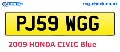 PJ59WGG are the vehicle registration plates.