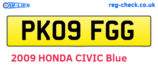 PK09FGG are the vehicle registration plates.