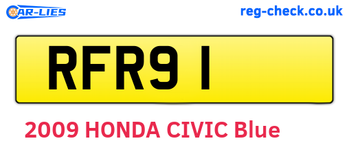 RFR91 are the vehicle registration plates.