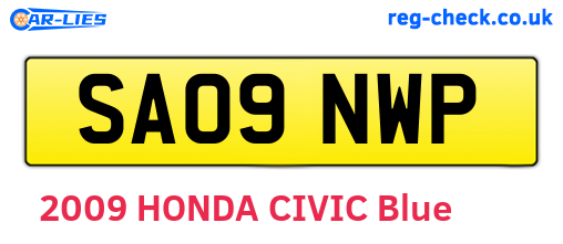 SA09NWP are the vehicle registration plates.