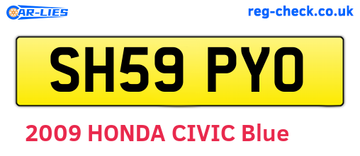 SH59PYO are the vehicle registration plates.