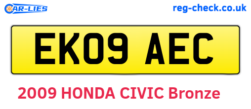 EK09AEC are the vehicle registration plates.