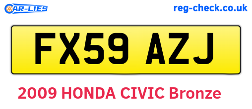 FX59AZJ are the vehicle registration plates.