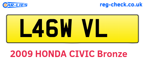 L46WVL are the vehicle registration plates.
