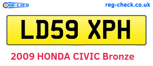 LD59XPH are the vehicle registration plates.