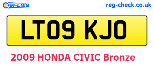 LT09KJO are the vehicle registration plates.