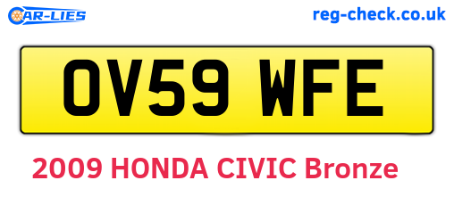 OV59WFE are the vehicle registration plates.