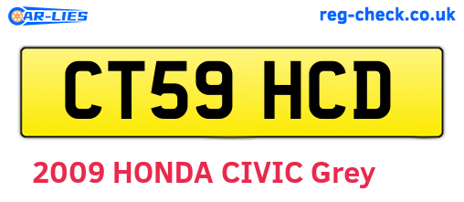 CT59HCD are the vehicle registration plates.