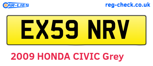 EX59NRV are the vehicle registration plates.