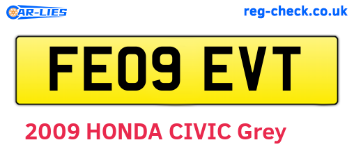 FE09EVT are the vehicle registration plates.