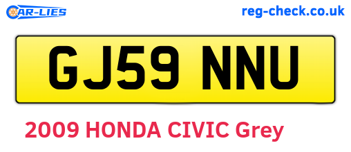 GJ59NNU are the vehicle registration plates.