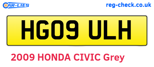 HG09ULH are the vehicle registration plates.