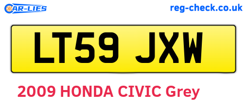 LT59JXW are the vehicle registration plates.