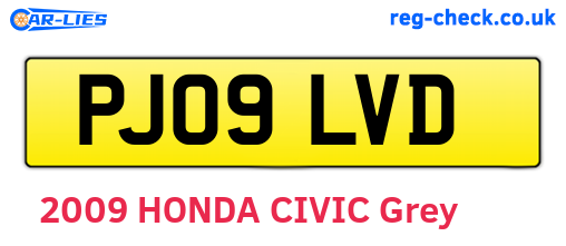 PJ09LVD are the vehicle registration plates.