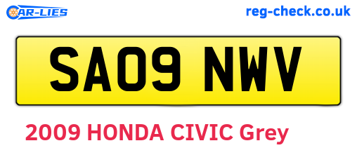 SA09NWV are the vehicle registration plates.