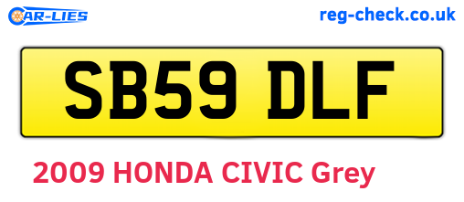 SB59DLF are the vehicle registration plates.
