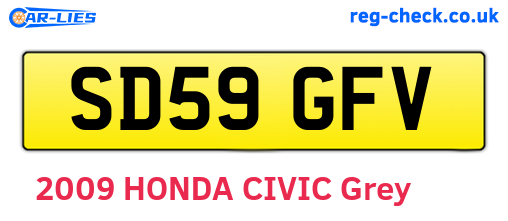 SD59GFV are the vehicle registration plates.