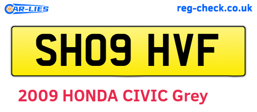 SH09HVF are the vehicle registration plates.