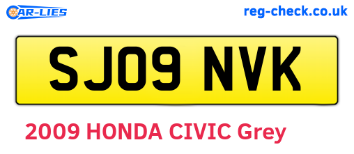 SJ09NVK are the vehicle registration plates.