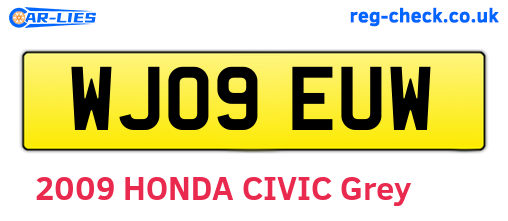 WJ09EUW are the vehicle registration plates.