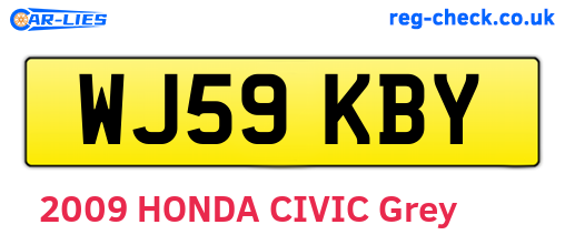 WJ59KBY are the vehicle registration plates.