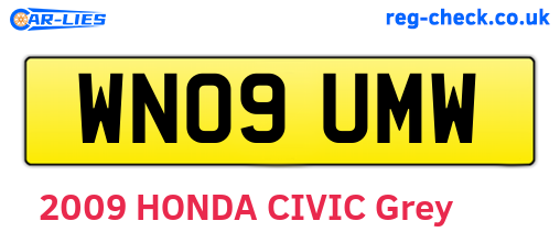 WN09UMW are the vehicle registration plates.