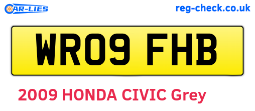 WR09FHB are the vehicle registration plates.