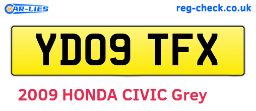 YD09TFX are the vehicle registration plates.