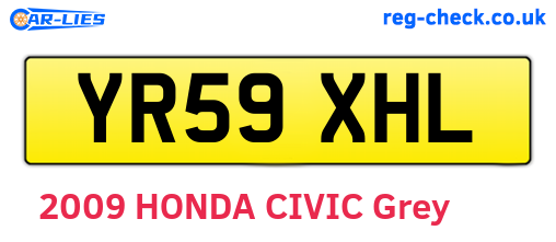 YR59XHL are the vehicle registration plates.