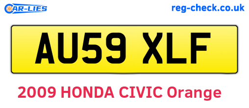AU59XLF are the vehicle registration plates.