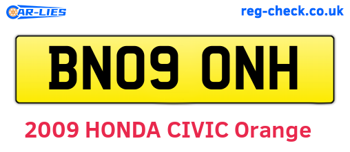 BN09ONH are the vehicle registration plates.