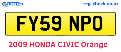 FY59NPO are the vehicle registration plates.