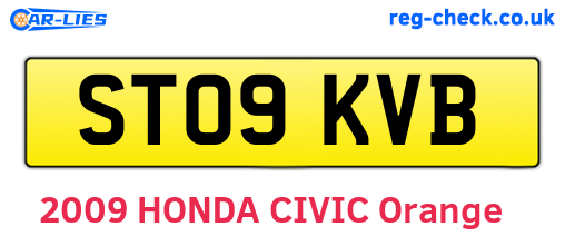 ST09KVB are the vehicle registration plates.