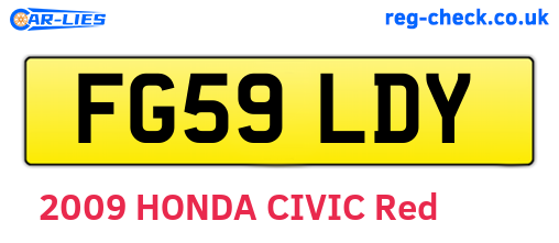 FG59LDY are the vehicle registration plates.