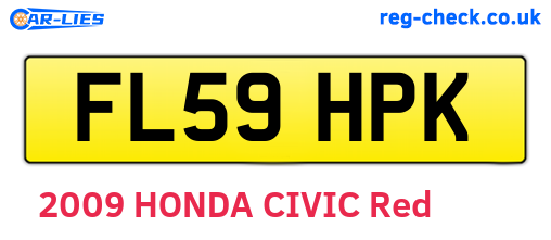 FL59HPK are the vehicle registration plates.