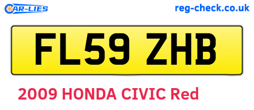 FL59ZHB are the vehicle registration plates.