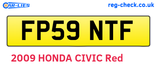 FP59NTF are the vehicle registration plates.