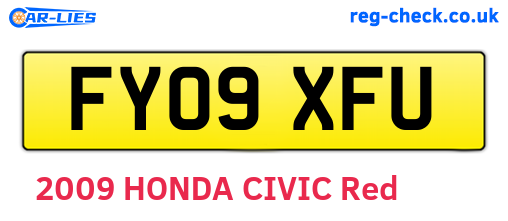 FY09XFU are the vehicle registration plates.