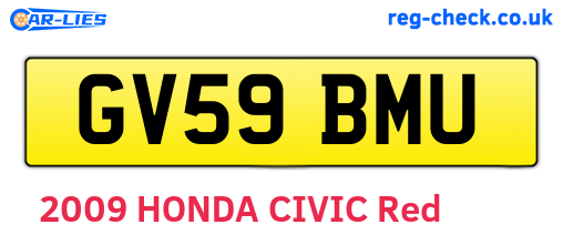 GV59BMU are the vehicle registration plates.