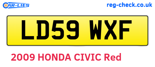 LD59WXF are the vehicle registration plates.